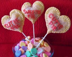 Conversation Heart Pie Pops