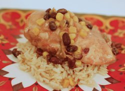 Creamy Slow Cooker Salsa Chicken