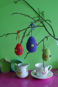 Bright Crochet Eggs