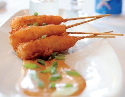 Wild Gulf Shrimp Corn Dogs with Tabasco