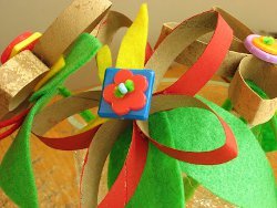 Cardboard and Felt Flowers