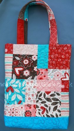 Pinwheel Patchwork Bag Pattern Scrappy Quilt Tote Bag Pattern 