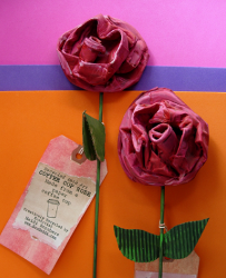 Recycled Coffee Cup Rose