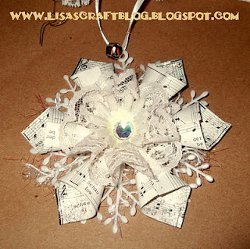 Paper and Lace Snowflake Ornament