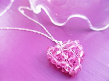 How to Stitch a Beaded Heart Pendant