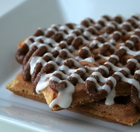 Cinnamon Roll Waffles 