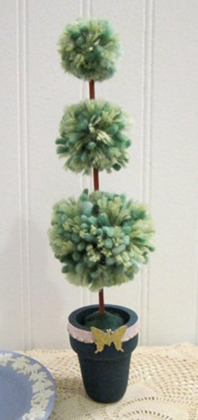 Whimsical Pompom Topiary