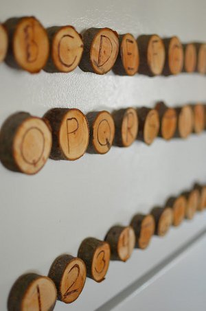 Wooden Letter Magnets