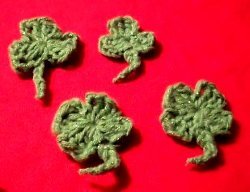 Crochet Shamrock and Four Leaf Clover