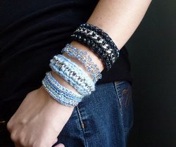 Chain and Crochet Bracelet Tutorial