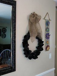 Black Pine Cone Wreath