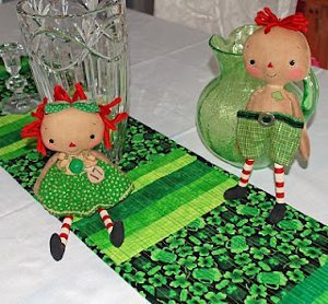 Green Beer Quilted Table Runner