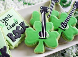 Rock and Roll Shamrock Cookies