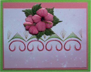 Hawaiian Bliss Embroidered Card