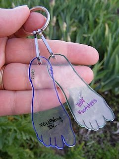 Footprints Father's Day Keychain