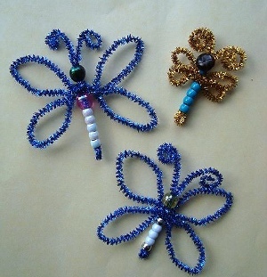Beaded Pipe Cleaner Butterflies - One Little Project