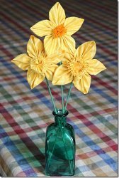 Blooming Fabric Daffodils