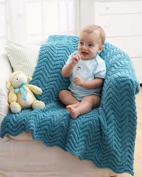 Ocean Ripple Baby Afghan