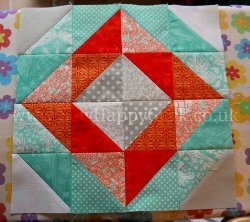 Diamond Half Square Triangle Block