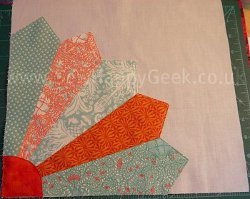 Quarter Dresden Plate Quilt Block