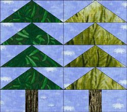 Tall Trees Paper Pieced Block