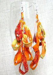 Fabric Chandelier Earrings