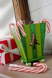Candy Cane Holder with Sparkle