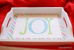 Joyful Mod Podge Holiday Tray