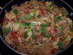 Spanish Chicken and Rice Skillet Casserole