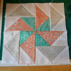 Flying Geese Pinwheel Block Pattern