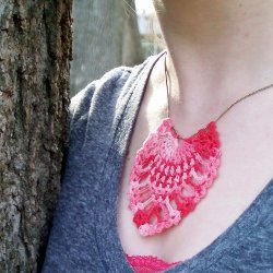 Crochet Pineapple Pendant Necklace