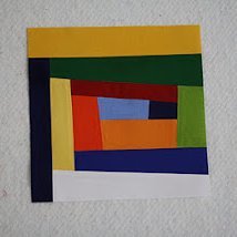 Improv Log Cabin Quilt Block