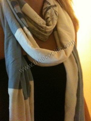 Colorblocked T Shirt Scarf