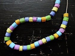 Colorful Recycled Denim Beads