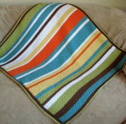 Textured Random Striped Blankie