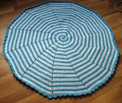 Blue Spiral Baby Blanket