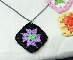 Tiny Granny Square Necklace