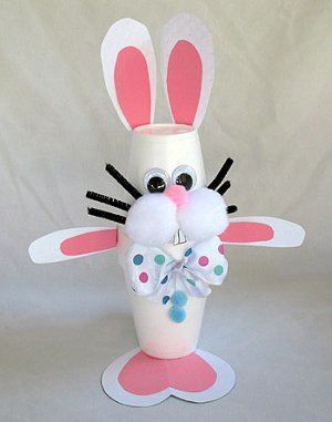 Cute Styrofoam Cup Bunny
