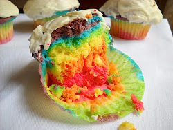 Neon Rainbow Cupcakes