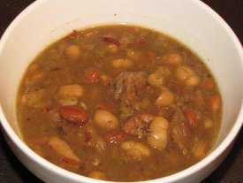 Slow Cooker Bacon Bean Soup-image