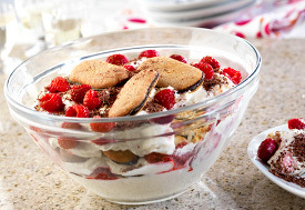 Raspberry Tiramisu Trifle