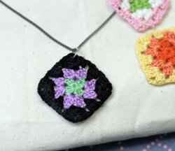 Tiny Granny Square Necklace