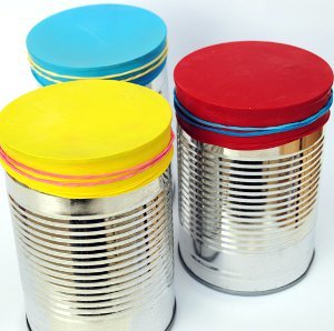 Tin Can Bongo Shakers