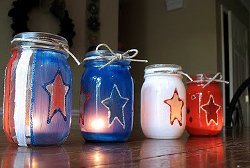 Patriotic Painted Luminaries