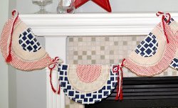 Burlap Americana Bunting