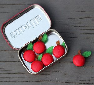 Tiny Apple Refrigerator Magnets
