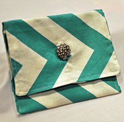 Mini Chevron Pouch Tutorial