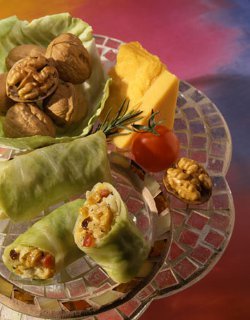 Mini Cheese and Walnut Cabbage Rolls