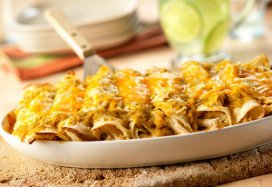 Cheesy Chicken Enchiladas Verde