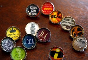 Resin Bottle Cap Pins